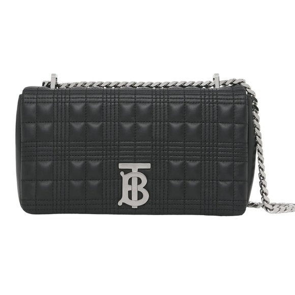 Burberry Medium Lola Quilted Lambskin Bag (Black and Silver) - Picture 1 of 11